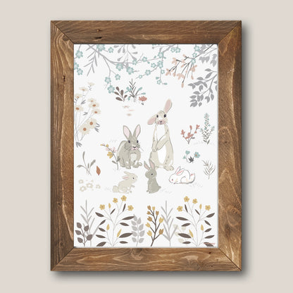 Affiches pour enfants Lapins de la foret