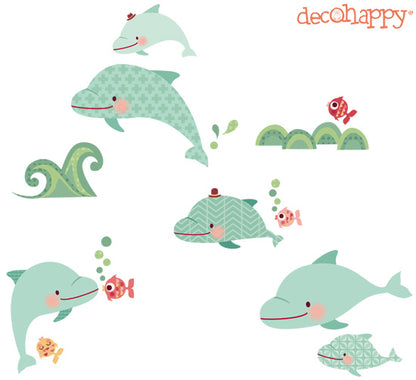 vinilo infantil delfines 2