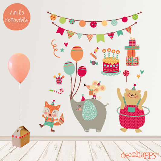 vinilo infantil fiesta happy