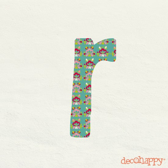 Childrens fabric sticker letter r lowercase - Decohappy online sale