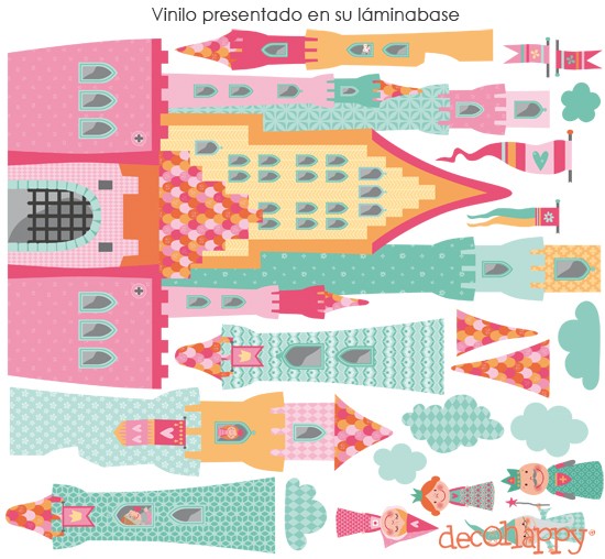 Vinilo infantil Castillo princess