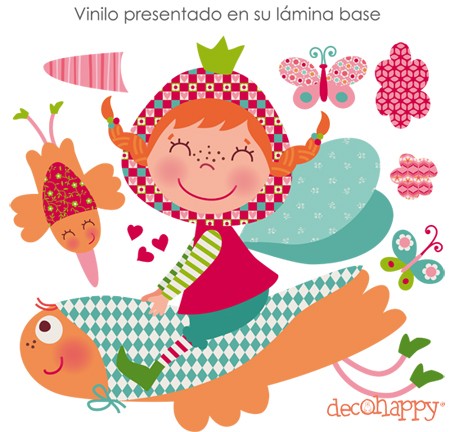 Vinilo infantil Hada Feliz