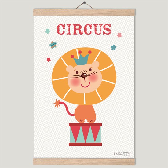 Lámina infantil León Circus