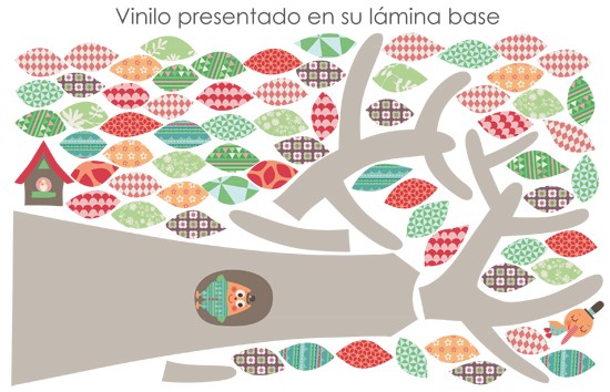 Vinilo infantil Arbol Alegre