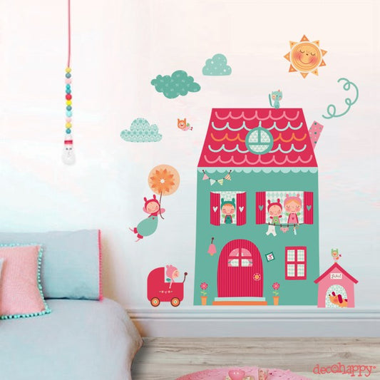 Vinilo infantil Casita Duendes