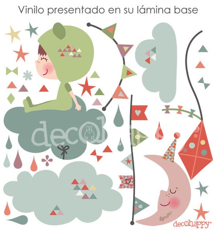 Vinilo infantil entre las nubes imagine