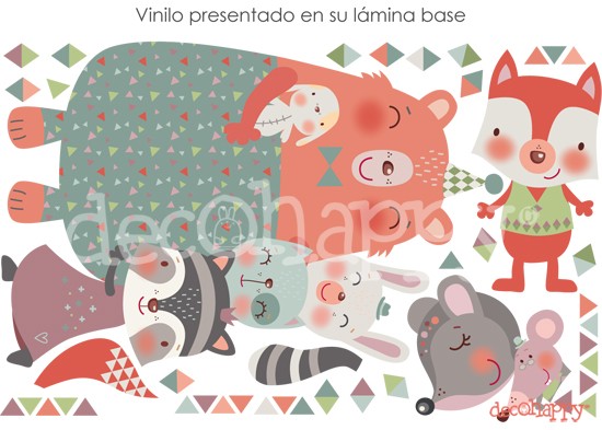 Vinilo infantil duendes del bosque imagine