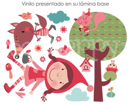 Vinilo infantil Caperufeliz