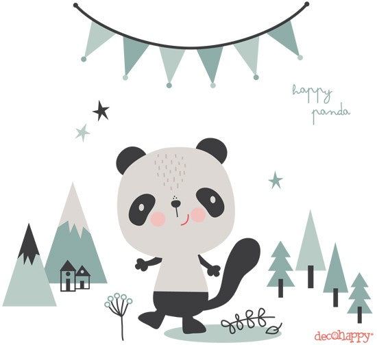 Vinilo infantil Panda