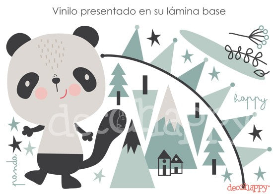 Vinilo infantil Panda