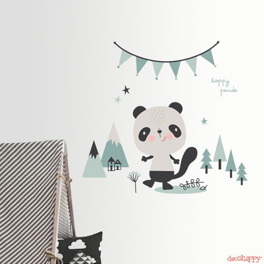 Vinilo infantil Panda