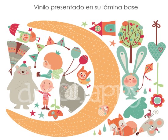 Vinilo infantil Luna Mágica