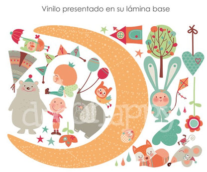 Vinilo infantil Luna Mágica