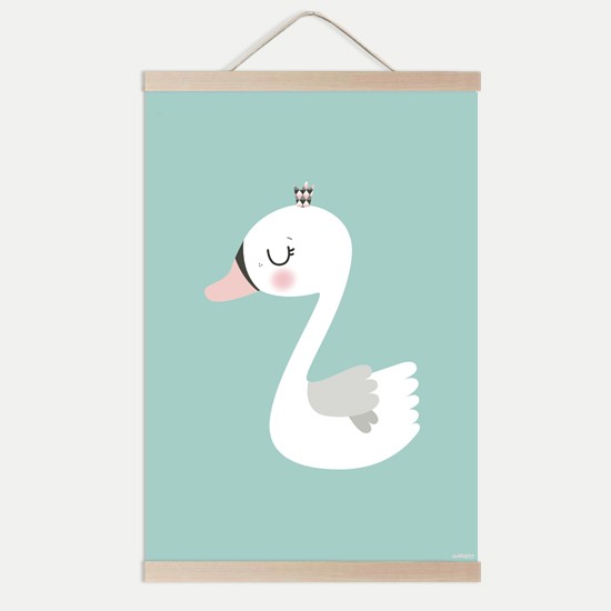 Lámina infantil Cisne blanco