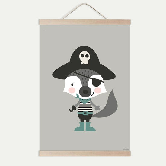 Lámina infantil Zorro pirata