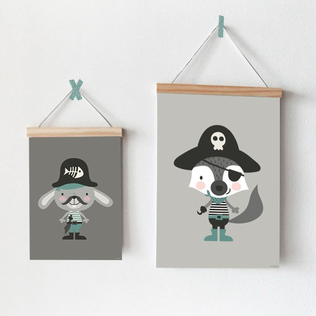 Lámina infantil Zorro pirata