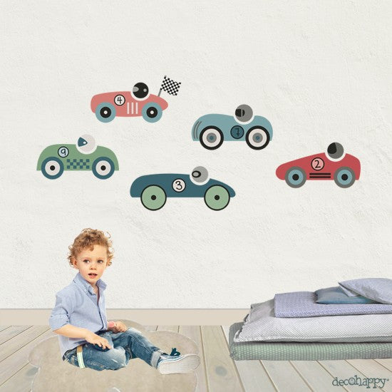 Vinilo infantil Coches carreras