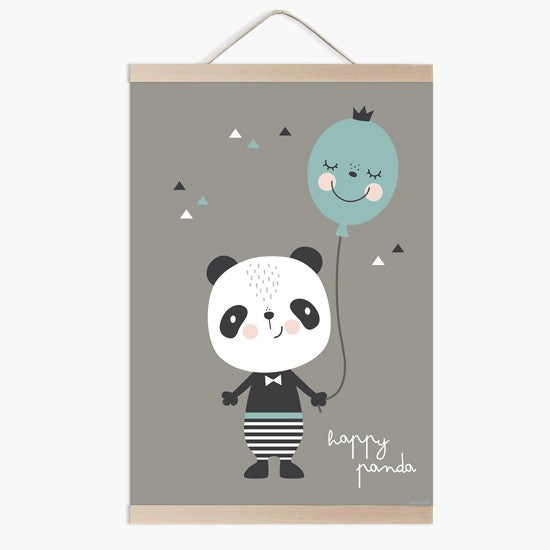 Lámina infantil panda happy