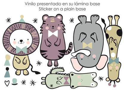 Vinilo infantil animales jungla nordic