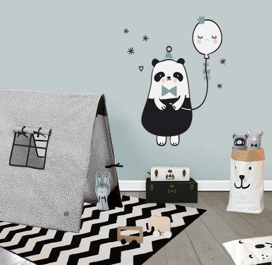 Vinilo infantil panda globo nordic