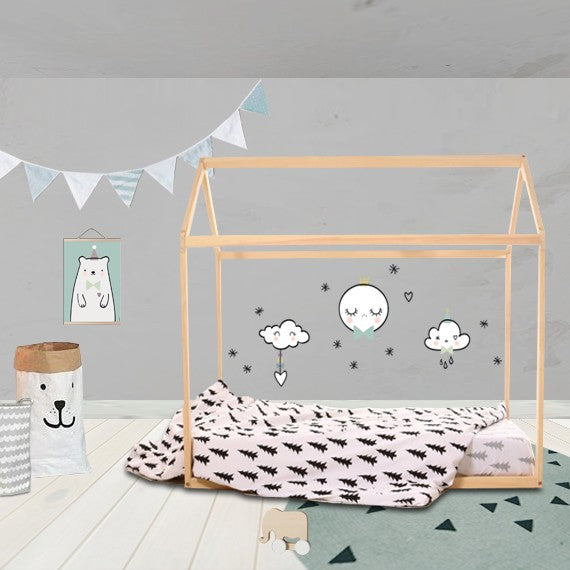 Vinilo infantil de tela luna dormida nordic