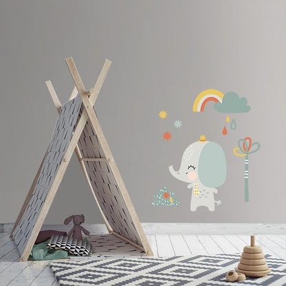 Vinilo infantil de tela wild elephant