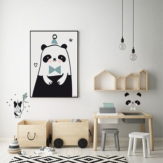 Lámina infantil panda marcos