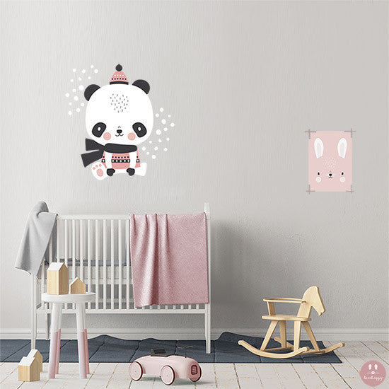 Vinilo bebe Cutte panda rosa