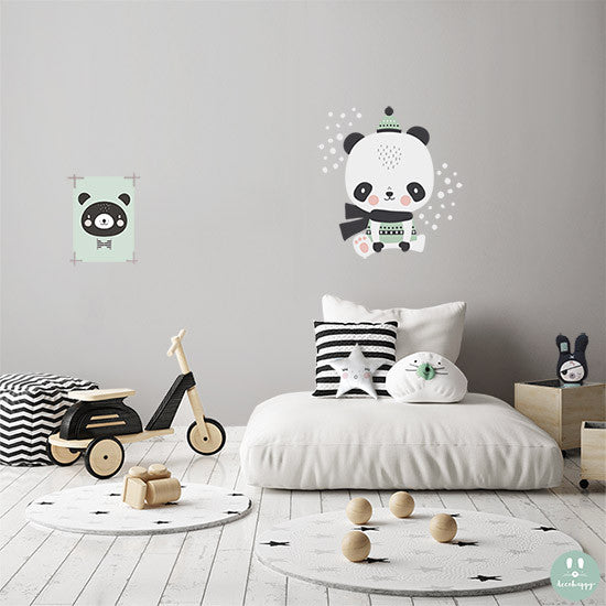 Vinilo bebe Cutte panda menta