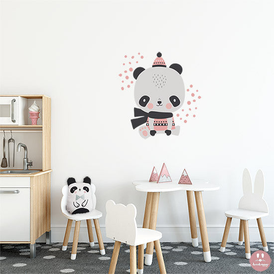 Vinilo bebe Cutte panda rosa