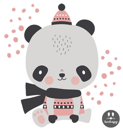 Vinilo bebe Cutte panda rosa