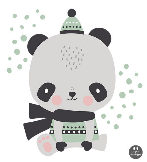 Vinilo bebe Cutte panda menta