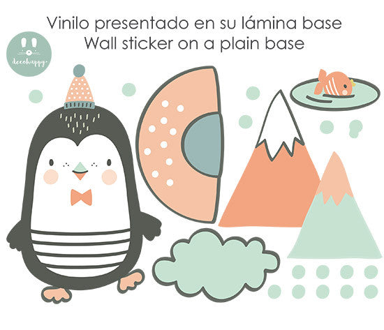 Vinilo infantil Pingu polar