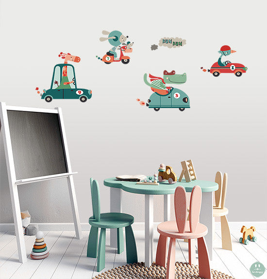 Vinilo infantil Coches felices