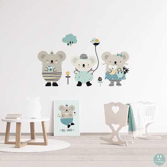 Vinilo familia Koala love