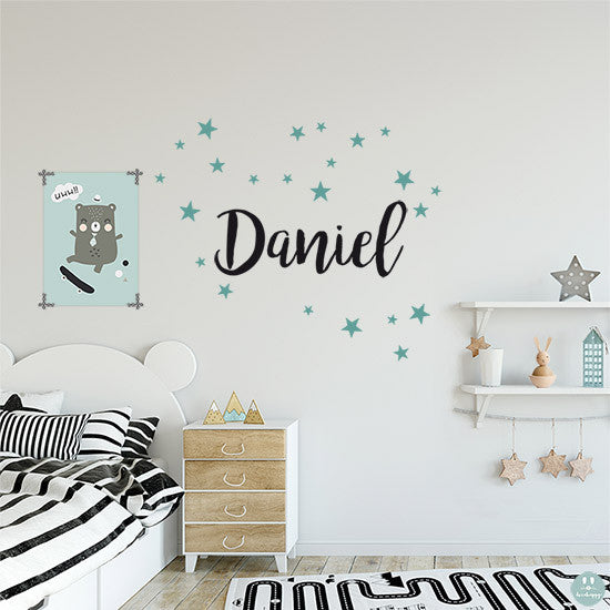 Personalized children's wall sticker names handwritten Decohappy
