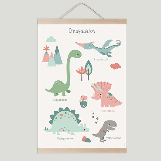 Lámina infantil dinosaurios