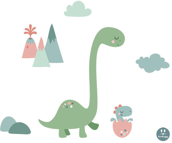 Vinilo infantil dinosaurio diplodocus