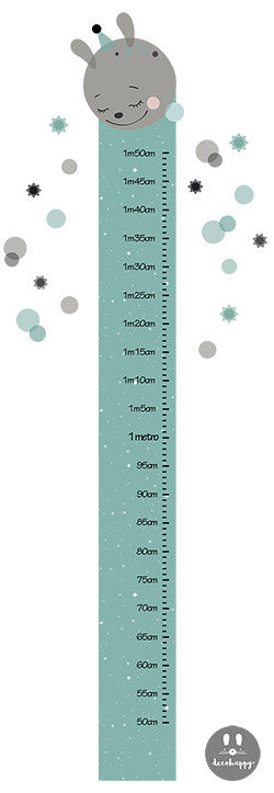 Vinilo infantil medidor luna llena menta