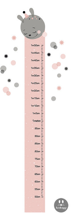 Vinilo infantil medidor luna llena rosa