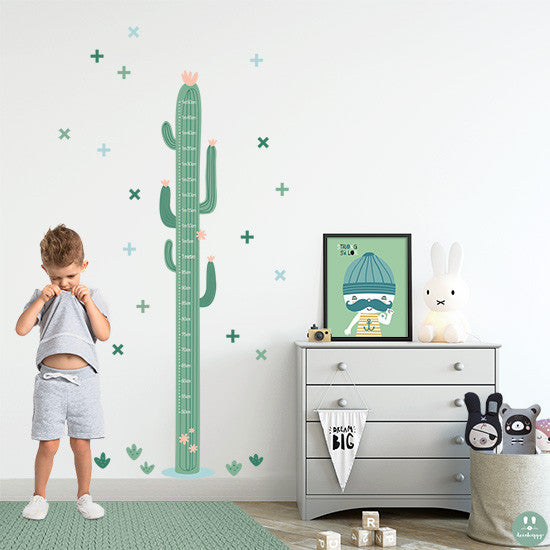 Vinilo infantil medidor cactus