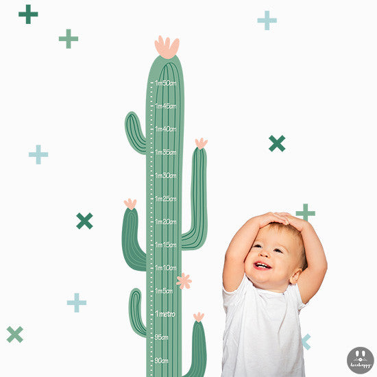 Vinilo infantil medidor cactus