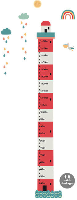Vinilo infantil medidor faro