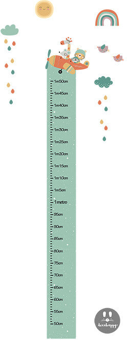 Vinilo infantil medidor avioneta
