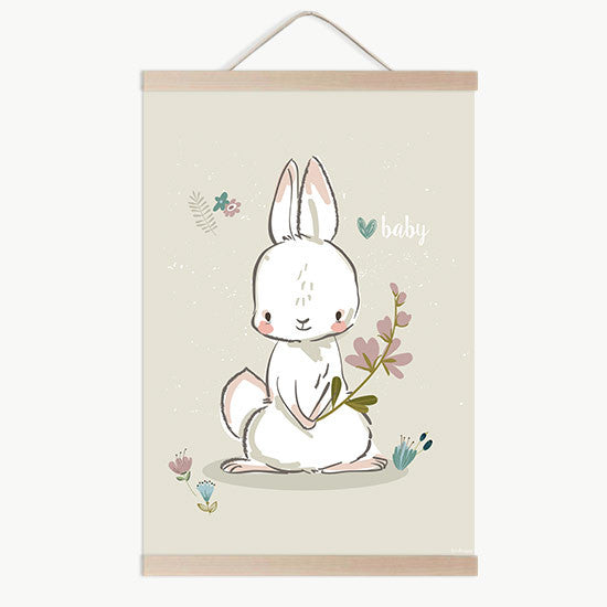 Lámina infantil baby rabbit