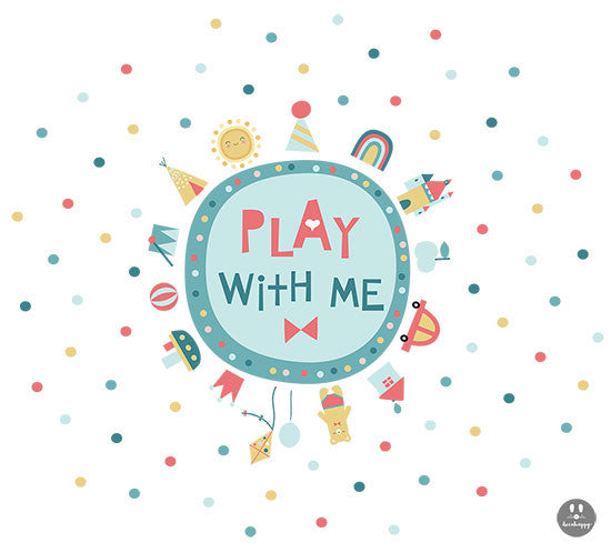 Vinilo infantil play with me menta