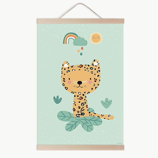 Lámina infantil leopardo happy selva