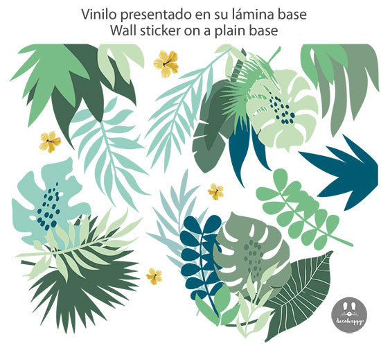 Vinilo infantil vegetación jungla salvaje