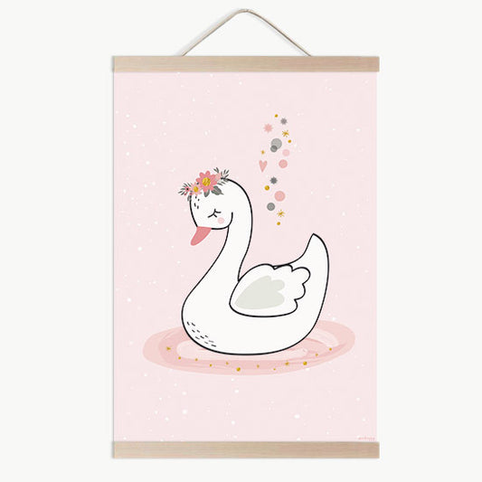 Lámina infantil cisne del lago