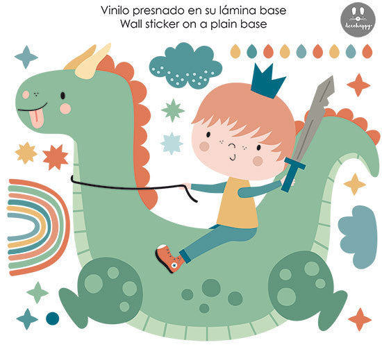 Vinilo infantil peque con dragón